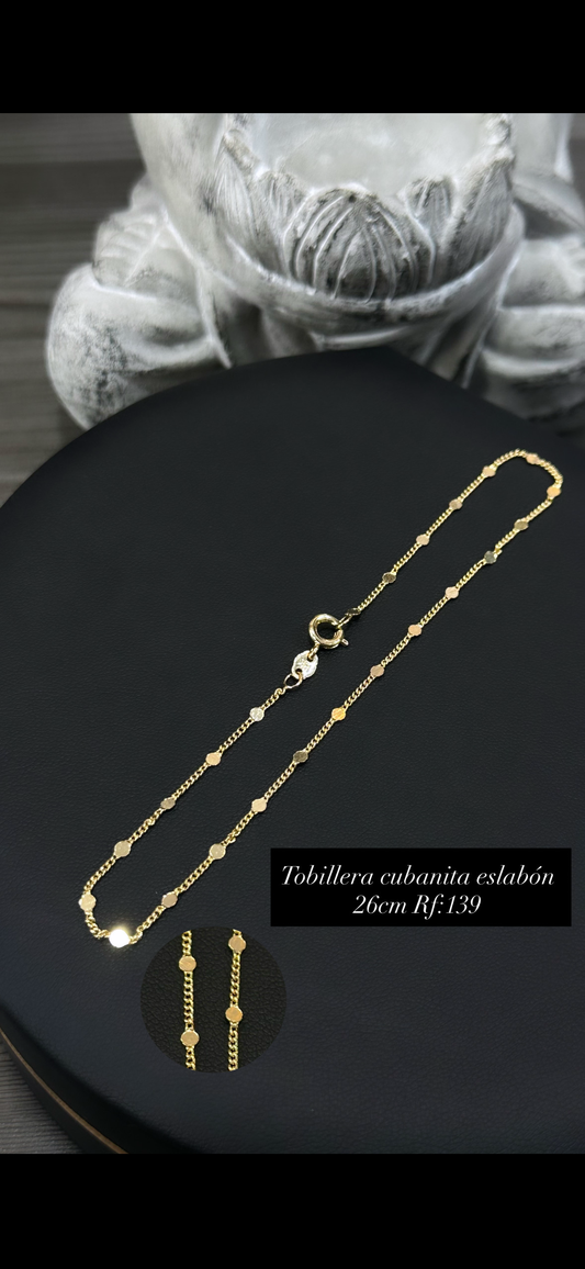 Tobillera Cubanita eslabón – 26 cm Ref. 139