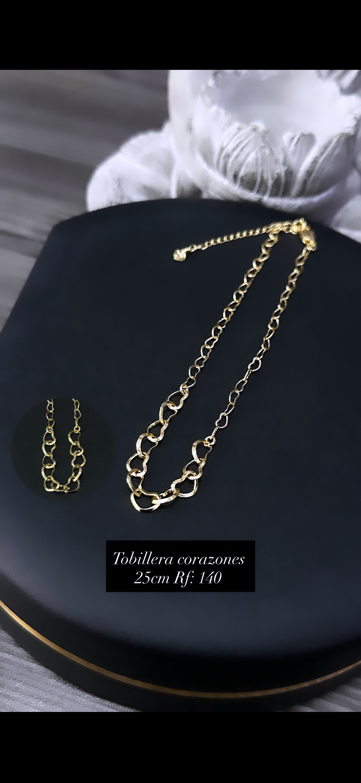 Tobillera Corazones – 25 cm Ref. 140