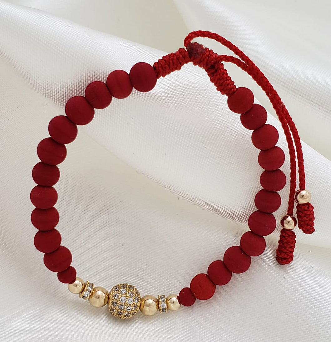 Brazalete Bola de fuego y mini rondel elaborada con neopreno 6, 4 mm y balin liso 5, 4 mm