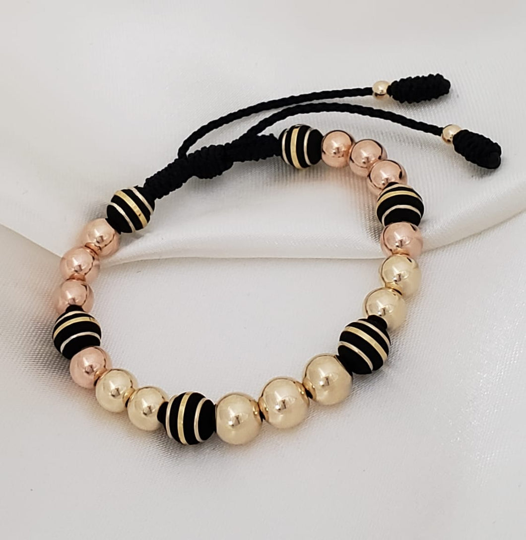 Brazalete bicolor con neopreno 8 mm y balin liso 8,7