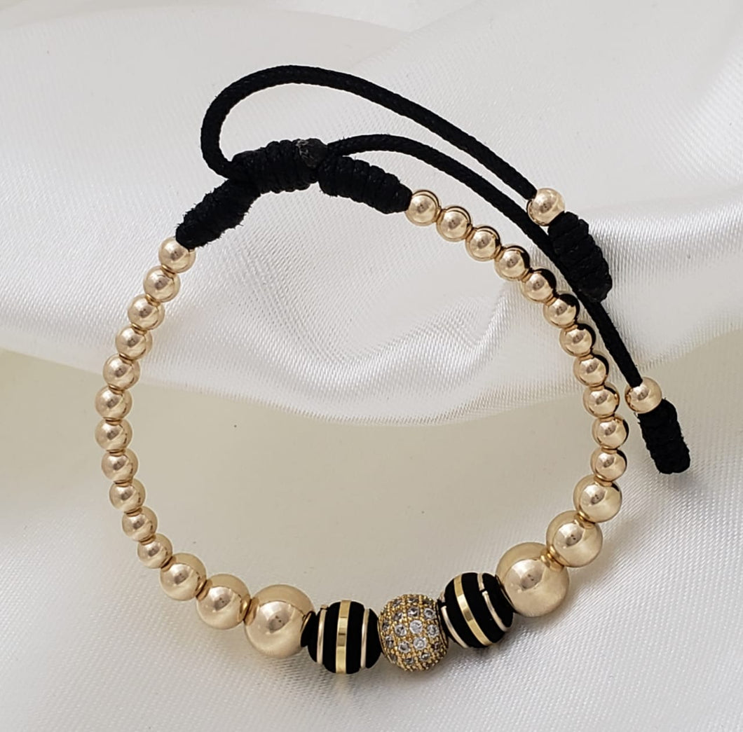 Brazalete con bola de fuego y neopreno liso 8,6,4 mm