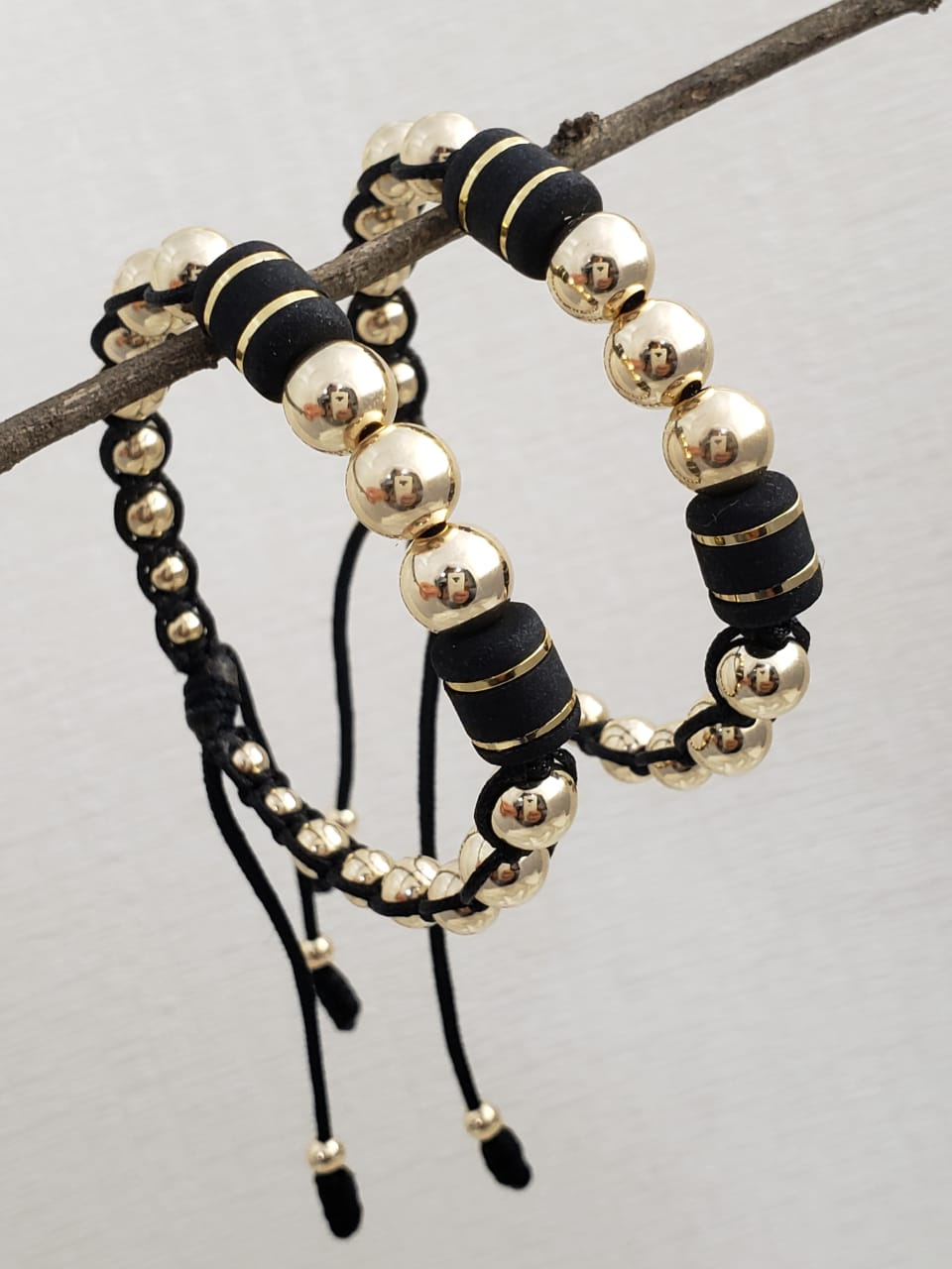 Brazalete con balin liso de 8, 7, 6, 5 y 4 mm