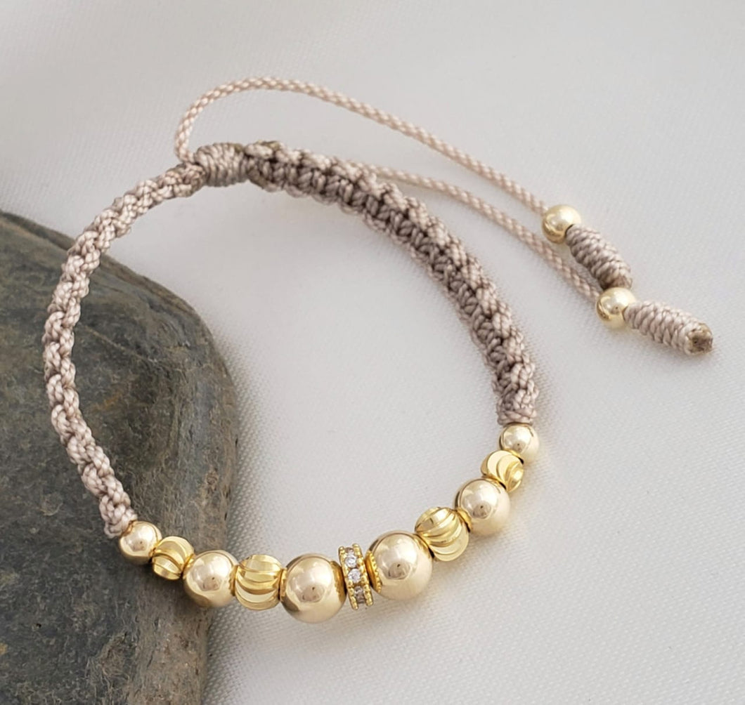Brazalete con balin liso 6,5,4 mm italiano 4,5 mm