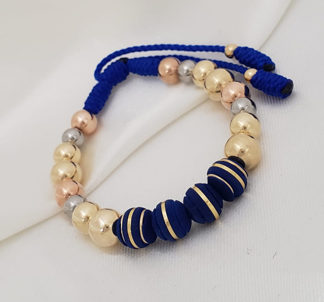 Brazalete tricolor con neopreno 8 mm y balin liso 8,7mm y acero 6 mm