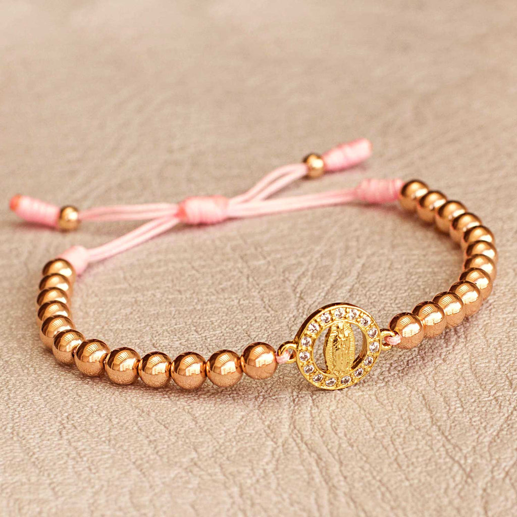Exclusiva Pulsera Virgen de Guadalupe en ORO LAMINADO