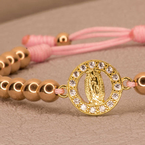 Exclusiva Pulsera Virgen de Guadalupe en ORO LAMINADO