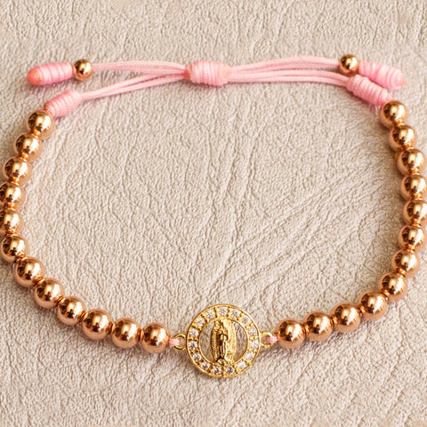 Exclusiva Pulsera Virgen de Guadalupe en ORO LAMINADO